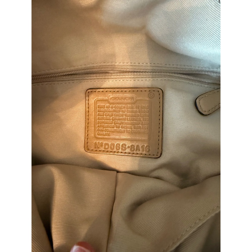 Coach Ergo Hobo Bag Tan Suede Leather Trim Brass Hardware 8A16 Vintage Boho - Picture 6 of 12